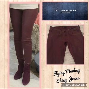 Flying Monkey BURGUNDY SHINY JEAN 27